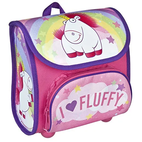 Scooli MNFL8240 - Vorschulranzen Cutie mit Klettverschluss, ergonomisch, leicht, Einhorn Fluffy, ca. 4,5 Liter