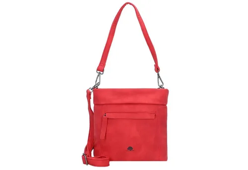Greenburry Schultertasche Mad'l Dasch, Kunstleder rot - Daypack aus hochwertigem Kunstleder, mit praktischem Reißverschluss und Innenfächern für Handy und Wertsachen. Ideal für den täglichen Gebrauch und stylisch zugleich.