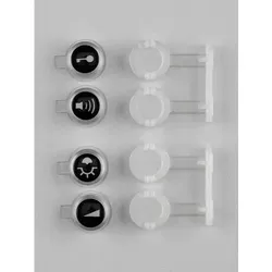 Ritto 1231180 Tastensatz für TwinBus Sprechstelle 17230, schwarz