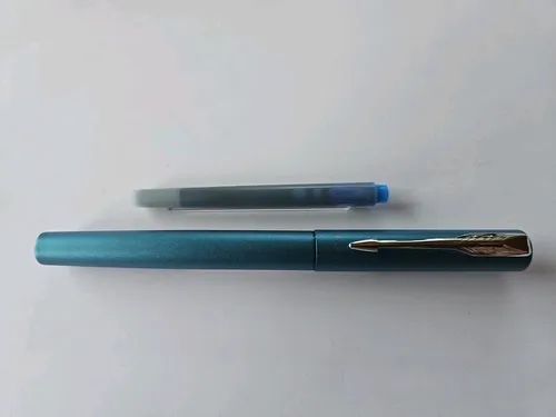 Parker Vector, Füllfederhalter, Feder M, Metallic Teal, Blau, Neu