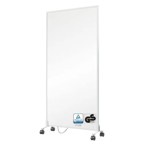 BR Bringer Infrarotheizung Standgerät - 1000 Watt - Energiesparend - Elektroheizkörper mit CarbonCrystal Heizelement für schnelle Wärmeverteilung, ideal für Asthmatiker. Mobil und flexibel dank Standfüßen auf Rollen, 5 Jahre Garantie.