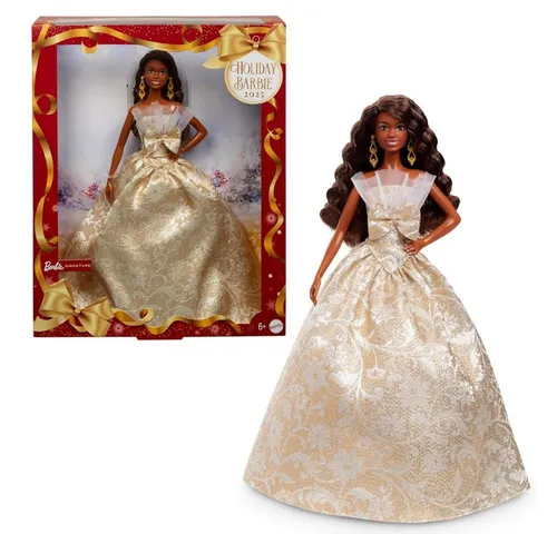 Barbie Anziehpuppe Holiday Barbie 2025 JBH96 Mattel Signature