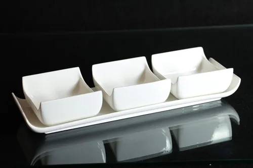 Dipschalen Set 4-tlg. Schalen-Set aus Porzellan  Servierschale Snackschale neu