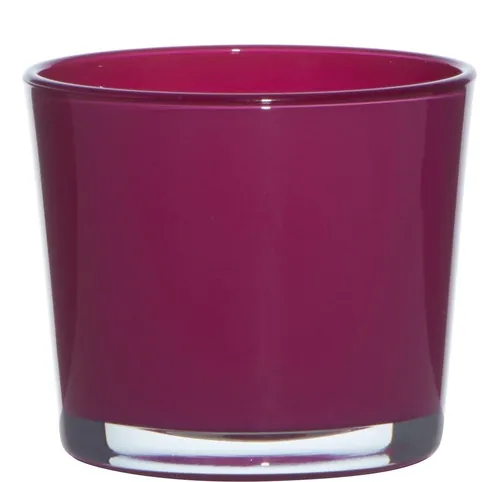 INNA-Glas Maxi Teelichtglas Alena, Magenta, 9 cm, Ø 10 cm