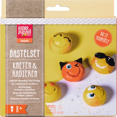 KNORR prandell Bastelset Kneten & Radieren Be Happy