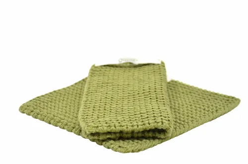 Gestrickte Topflappen OLIVE 22x22cm Solwang Design DK / 2 Stück  P32