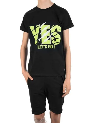 BEZLIT Shirt & Shorts Jungen Sommer Set T-Shirt YES und Stoff Shorts elastischer Bund