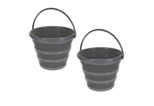 HAC24 Falteimer Wassereimer Campingeimer Putzeimer Silikoneimer, (2-tlg), Silikon 5 Liter Faltbar