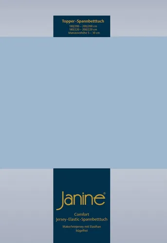 Janine Topper-Spannbetttuch 200x200 cm in blau von Janine