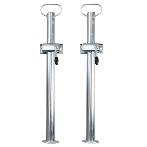 Anhängerstützen Abstellstützen Set XL 700mm mit Klemmhalter Pkw Anhänger