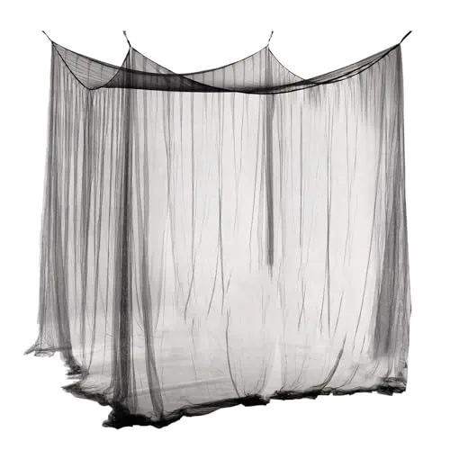 Produktbild Aoreun Moskitonetz für Doppelbett Schwarz, 210x240x190 cm Großes Moskitonetz Bett Rechteckiger Netzvorhang Reise Insektenschutz Mückennetz, Mosquito Net Bed für Zuhause,Camping, 4 Einträge