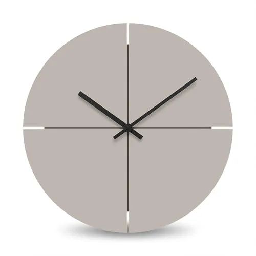 Produktbild Cander Berlin MNU 2540 T XXL Wanduhr lautlos ohne Ticken 40 cm analog Küche Wohnzimmer modern Vintage warmgrau MDF