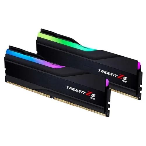 Trident Z5 RGB 32 GB DDR5-6000 Dual-Kit - Arbeitsspeicher mit 32 GB (2x 16 GB) Kapazität, beeindruckender RGB-Beleuchtung und INTEL XMP für hohe Leistung und einfache Übertaktung.
