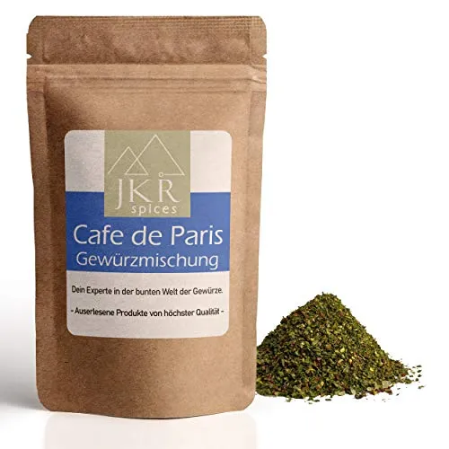 JKR Spices Café de Paris - Cafe französische Gewürzmischung für Kräuterbutter Dip | Gewürz für helle Soße | Gewürzemix mit natürlichen Zutaten in Spitzenqualität - 250g