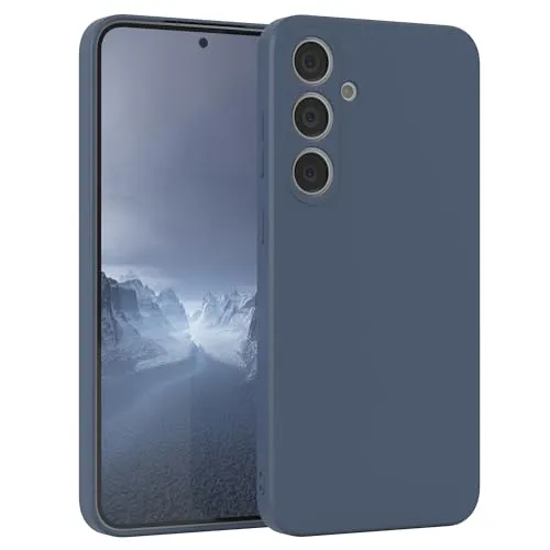 EAZY CASE - Silikonhülle für Galaxy S25 Plus Hülle Silikon Case Blau weich stoßfeste Handyhülle Schutzhülle mit Kameraschutz Dünn Premium Schutz Cover TPU Phone Bumper in Petrol Matt