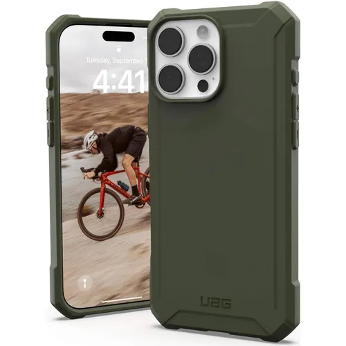 URBAN ARMOR GEAR Essential Armor MS Case - Hülle für Apple iPhone 16 Pro Max, 50% recyceltes Material, antibakteriell und kabelloses Laden kompatibel
