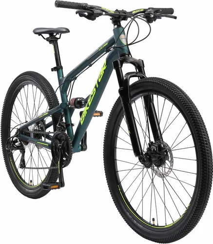 BIKESTAR Vollgefedert Aluminium Mountainbike 27.5 Zoll – 21 Gang Shimano mit Scheibenbremse