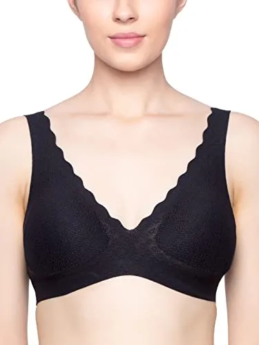 sloggi Damen ZERO Feel Lace Bralette Bustier, Schwarz, XS - Funktionsunterwäsche mit optimaler Bewegungsfreiheit, nahtlos und fast unsichtbar unter der Kleidung. Oeko Tex Standard 100 zertifiziert, ideal für ein angenehmes Tragegefühl.