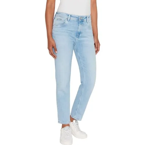 Pepe Jeans Damen Tapered Jeans Hw, Blau (Denim-PF3), 25W / 30L
