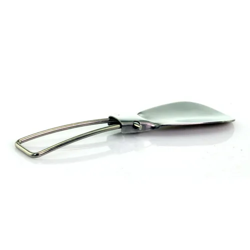 Metall Schuhanzieher ca.13cm, verchromt, zum Aufklappen in silber von TelMo