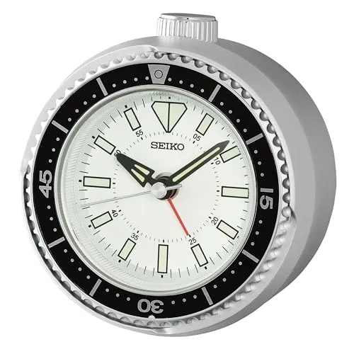 Seiko Quarzwecker mit Leuchtzeigern und Schlummerfunktion in silber von Seiko