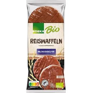 Edeka Reiswaffeln Milchschokolade BIO, 100 g von EDEKA