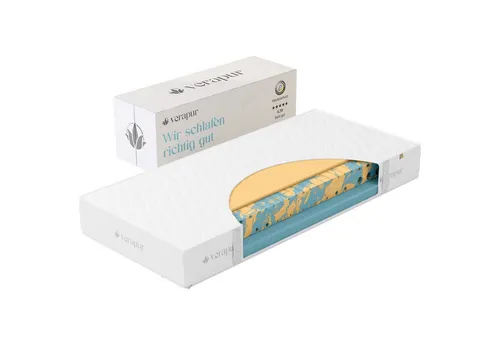 verapur Switch - 7-Zonen Vollschaummatratze 90x200 cm - Matratzen für gesunden Schlaf mit individuellem Komfort - Wendekern aus Gel- und Kaltschaum für optimale Unterstützung, ideal auch für Allergiker.