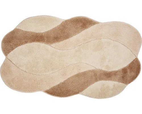 GRUND Badteppich CARMEN 70 x 120 cm beige - Badematten & Badteppiche, hochwertiger und weicher Polyacrylgarn für langlebigen Komfort, inklusive Anti-Rutsch-Schicht für mehr Sicherheit im Bad.