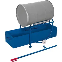 VARIOfit Fasskipper mit Auffangwanne 203 l - Fasshandling Fasskipper mit 203 l Auffangwanne, ideal für sicheres und effizientes Handling von Fässern bis 250 kg, pulverbeschichtet in RAL 5010 für Langlebigkeit.