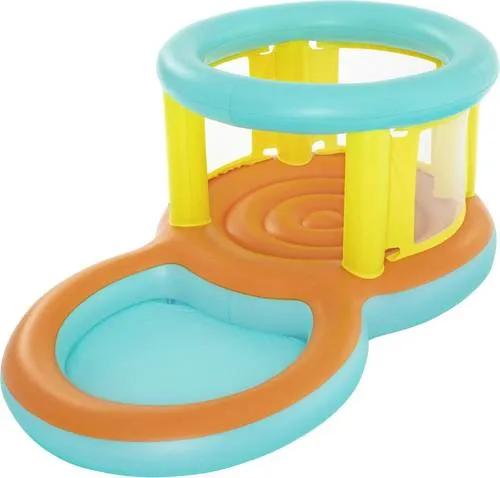 Bestway Planschbecken mit Hüpfburg, 239 x 142 x 102 cm - Swimmingpools, ideal für Kinder von 3-4 Jahren mit integriertem Hüpfbereich für endlosen Spaß und Spiel im Garten!