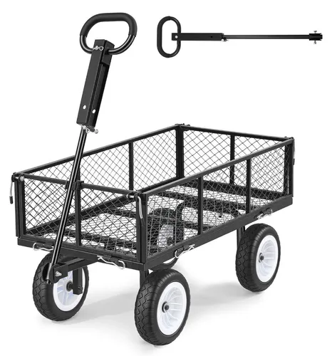VEVOR Bollerwagen 408 kg Tragkraft, flexibler Gartenwagen mit abnehmbaren Seitenwänden