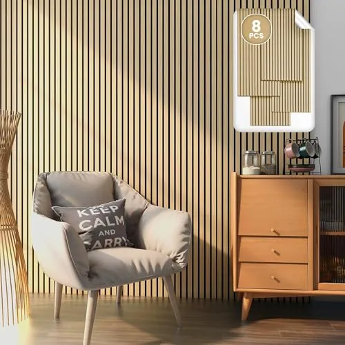 NEU.HOLZ Akustikpaneele Holz - Effektive Schalldämmung für Ihr Zuhause - Akustikelemente - Reduzieren Sie Hall und schaffen Sie eine ruhige Atmosphäre mit diesen einfach zu installierenden Holzpaneelen in skandinavischer Optik, die sich nahtlos in jede Inneneinrichtung integrieren.