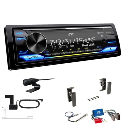 JVC DAB+ Bluetooth Autoradio für Audi A2 ab 1999 schwarz