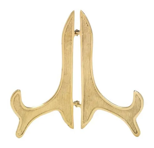 Buchhalter, Tellerständer Messing Gold Höhe 18 cm