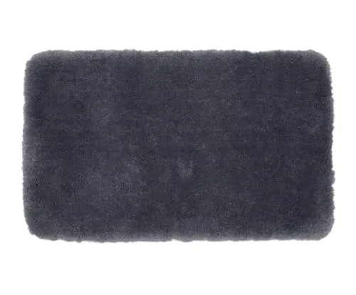 Gözze Deluxe Badteppich 50 x 70 cm - Anthrazit - Flauschiger Mikrofaser-Hochflorteppich mit Antirutschbeschichtung, ideal für alle Räumlichkeiten und Fußbodenheizungen. Pflegeleicht und waschbar bei 30 °C.