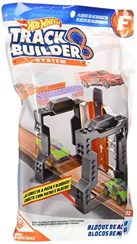 Hot Wheels - DMX48 - Track Builder System Zubehör - Trick Brick - Spielzeugauto Spielset