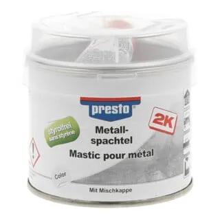 Presto Spachtelmasse 443466 2K Metallspachtel, grau