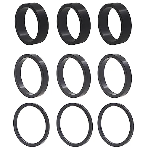 YATEICBC- 9 Pcs Fahrradgabeldistanzstücke, Fahrradvorbau-Distanzstücke, Lenkervorbau-Distanzstücke, Fahrradvorbau-Distanzstücke, Aluminium-Mountainbike-Rennrad-Distanzstücke, Gabeldistanzstücke