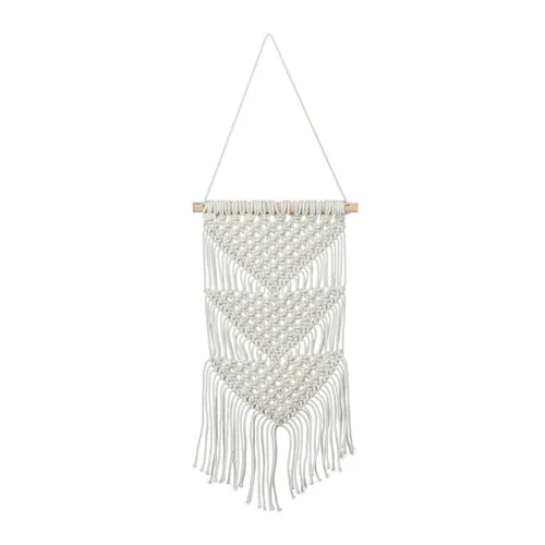 Makramee Wandbehang Wanddekoration Boho Deko Macrame Wandhänger Yoga Deko creme