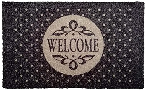 oKu-Tex Fußmatte Polkadots - Rutschfeste Schmutzfangmatte - Stylische Fußmatte für innen mit Polkadots, rutschfest und waschbar bis 30°. Ideal für Eingangsbereiche, nimmt effektiv Schmutz und Feuchtigkeit auf.