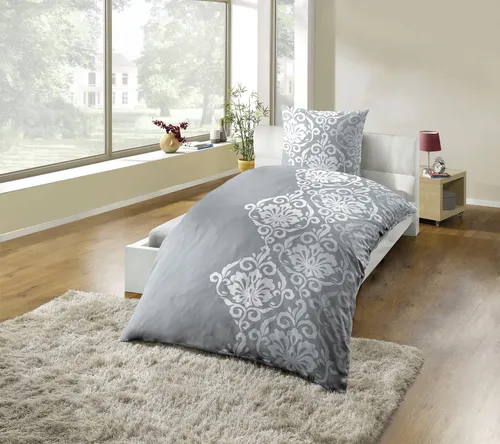 KiNZLER Bettwäsche Polycotton Flanell, 2-teilig in grau von Kinzler