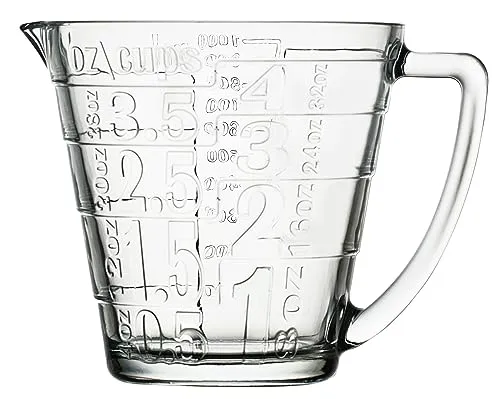 Pasabahce 55172 Basic Krug aus Glas, mit Skala, 1,13 l