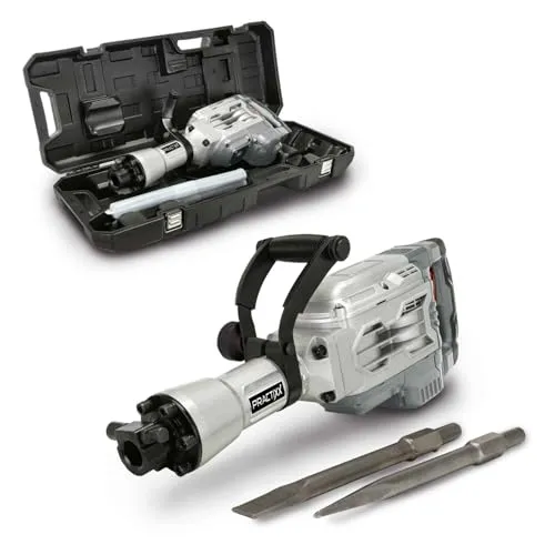Abbruchhammer PX-AB-55 Practixx - 1700W, 55 Joule, inkl. Meißel & Koffer - Bohrmaschinen – Kraftvoller Abbruchhammer mit 1700W und 55 Joule Schlagkraft, ideal für Mauern und Beton. Inklusive Spitz- und Flachmeißel sowie praktischer Transportbox.