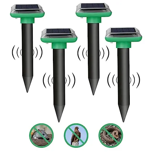 Stück Maulwurfschreck Solar Ultrasonic Maulwurf Vertreiber mit IP65 Wasserdicht, Mole Repellent, Wühlmaus vertreiber, Wühlmausschreck, Schädlingsbekämpfung, Maulwurffalle 4