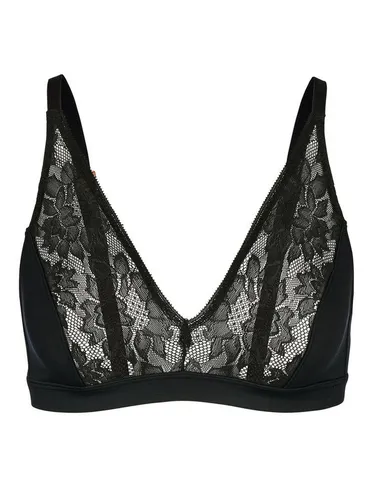 Calida BH Natural Skin Lace Bra Schwarz X-Small Damen - Funktionsunterwäsche mit luxuriösem Komfort, eleganten Spitzendetails und atmungsaktivem Material für ein angenehmes Tragegefühl den ganzen Tag.