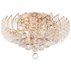 Kronleuchter Karolina in Goldfarben, max. 40 Watt - Eleganter Kronleuchter in Goldfarben, ideal für stilvolle Wohnräume und schafft eine warme Atmosphäre mit bis zu 40 Watt.