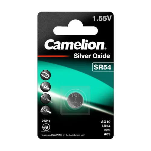 Produktbild Camelion Knopfzelle Silber Oxid SR54, AG10, LR54, LR1130, 389, V389, 390, V390
