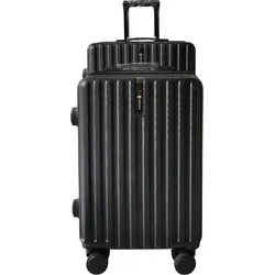 Hartschalenkoffer 2er-Set Leandra Schwarz NTK-Collection - Praktisches Kofferset aus robuster ABS-Hartschale mit geräumigem Innenraum und Sicherheitszahlenschloss. Ideal für Reisen, platzsparend stapelbar und mit leichtläufigen Rollen für mühelosen Transport.