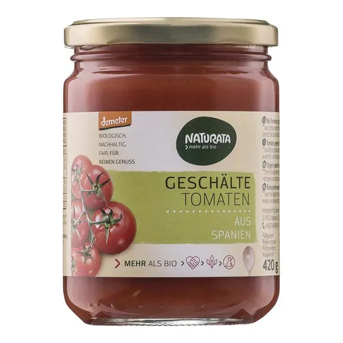 Geschälte Tomaten - aus Spanien 420g | NATURATA