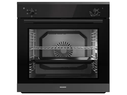 Oranier EBS220 Backofen pureBLACK - Backofen mit 5 Funktionen und XXL-Backraum von 80 Litern. Die fullCLEAR Vollglas-Innentür sorgt für einfache Reinigung und modernes Design.
